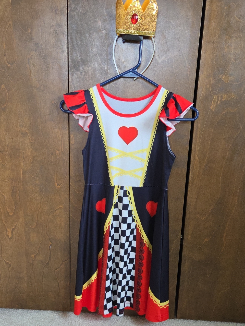 Queen of Hearts Girls' Costume Dress - Alice In Wonderland